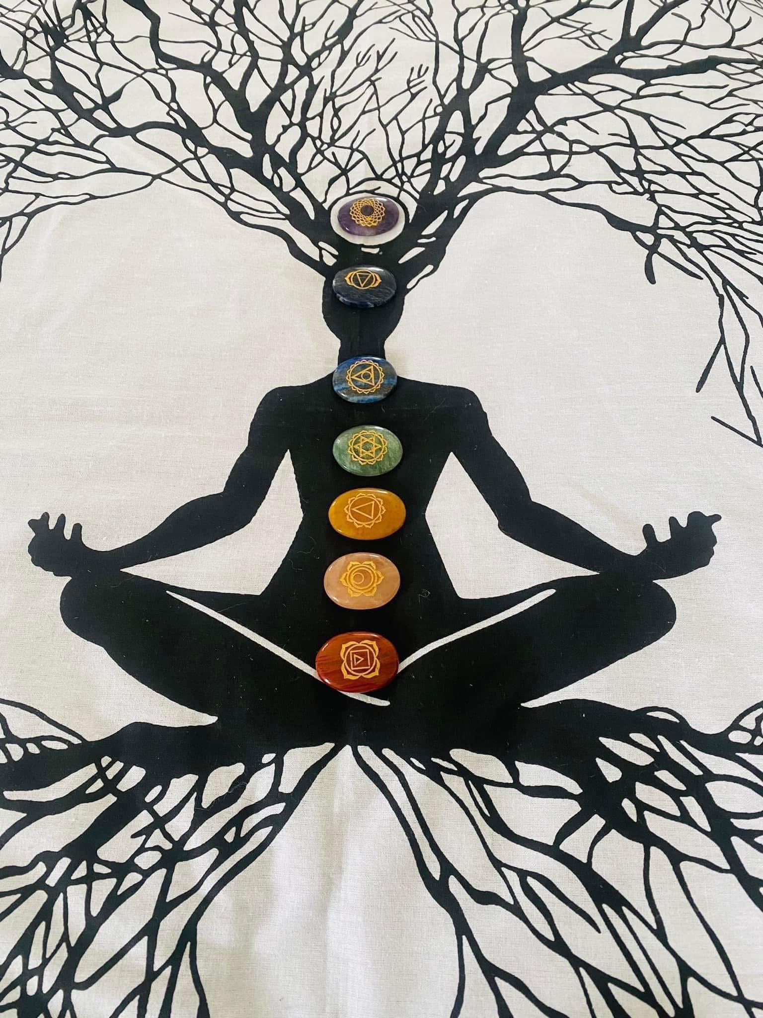 Chakra stones meditation
